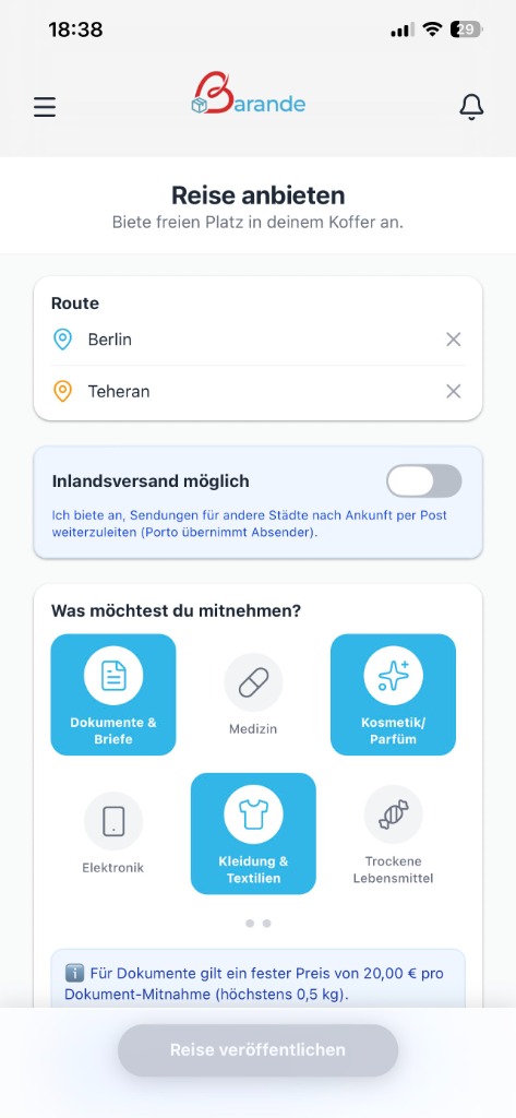Barande App Screenshot